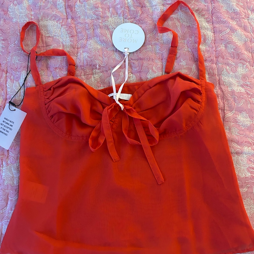 More To Come red bustier top NWT from Revolve